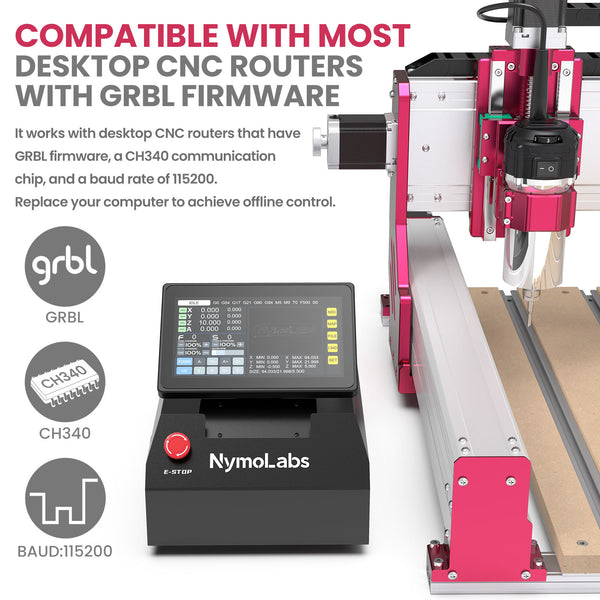 NymoLabs 4 AXIS USB CNC Offline GRBL Control Module with 7inch IPS Touch Screen