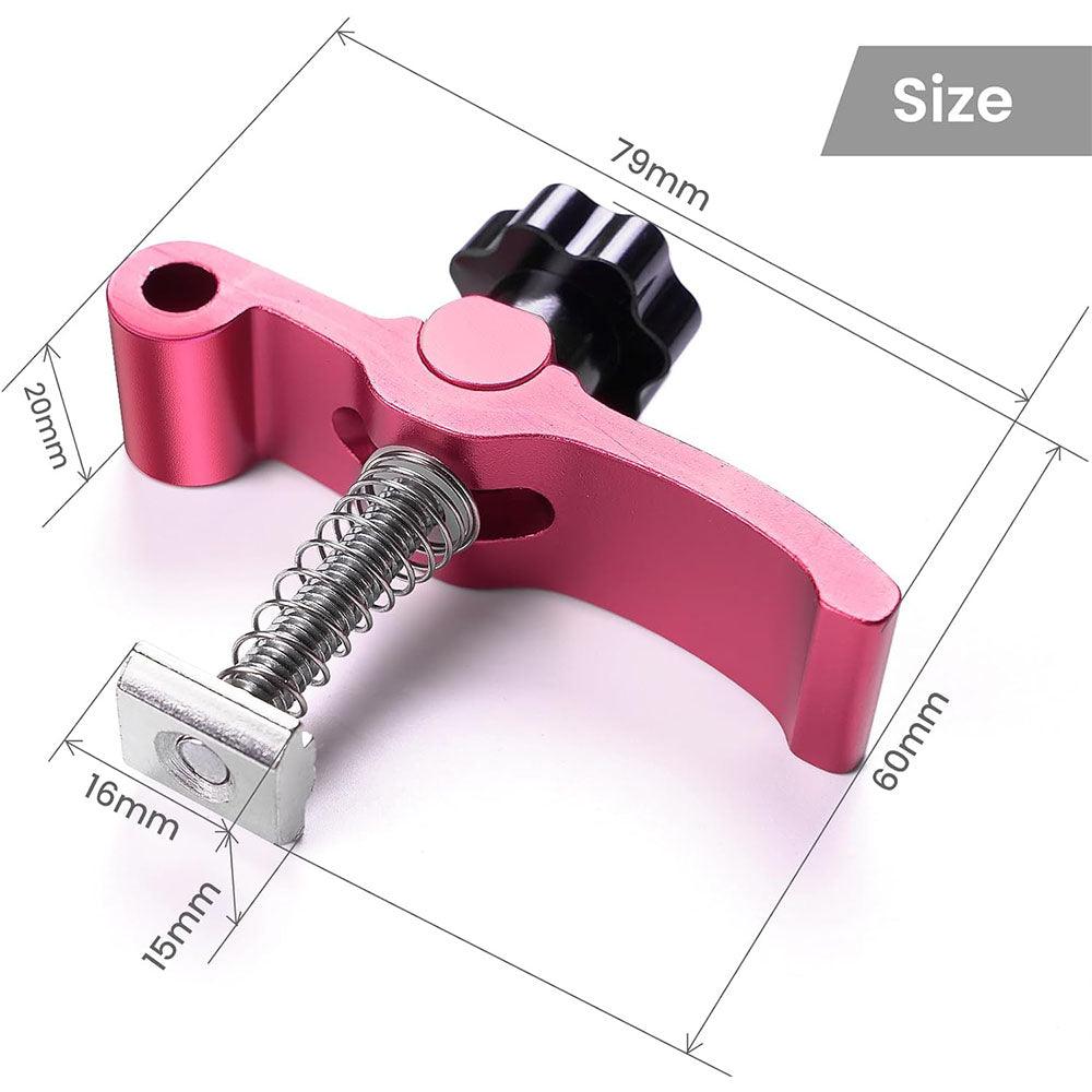 2PCS T-Track Hold Down Clamp for M6 T-slot Nut 15 x 16mm(0.6 x 0.6'') 80mm-Length