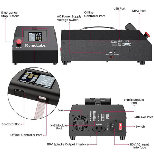 NBX-5040 CNC Router Machine for Wood Acrylic Aluminum Engraving