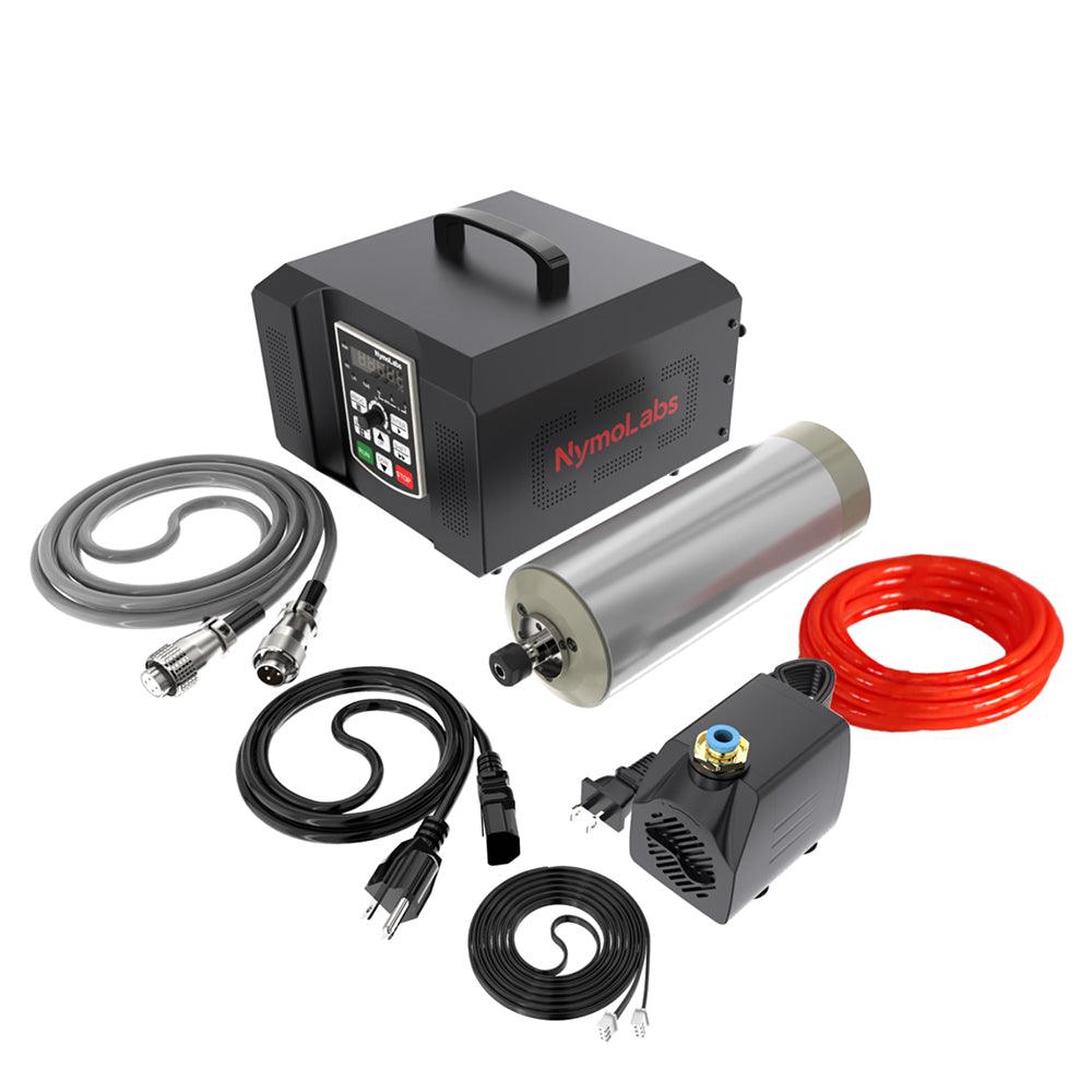 1.5KW 110V/220V CNC Machine Water-Cooled Spindle Motor Kit(80mm Spindle Mount Not Included)