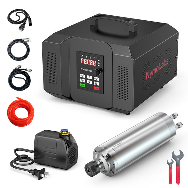 2.2KW Water Cooled Spindle Kit, 80mm ER20 CNC Spindle Motor with VFD Control Box