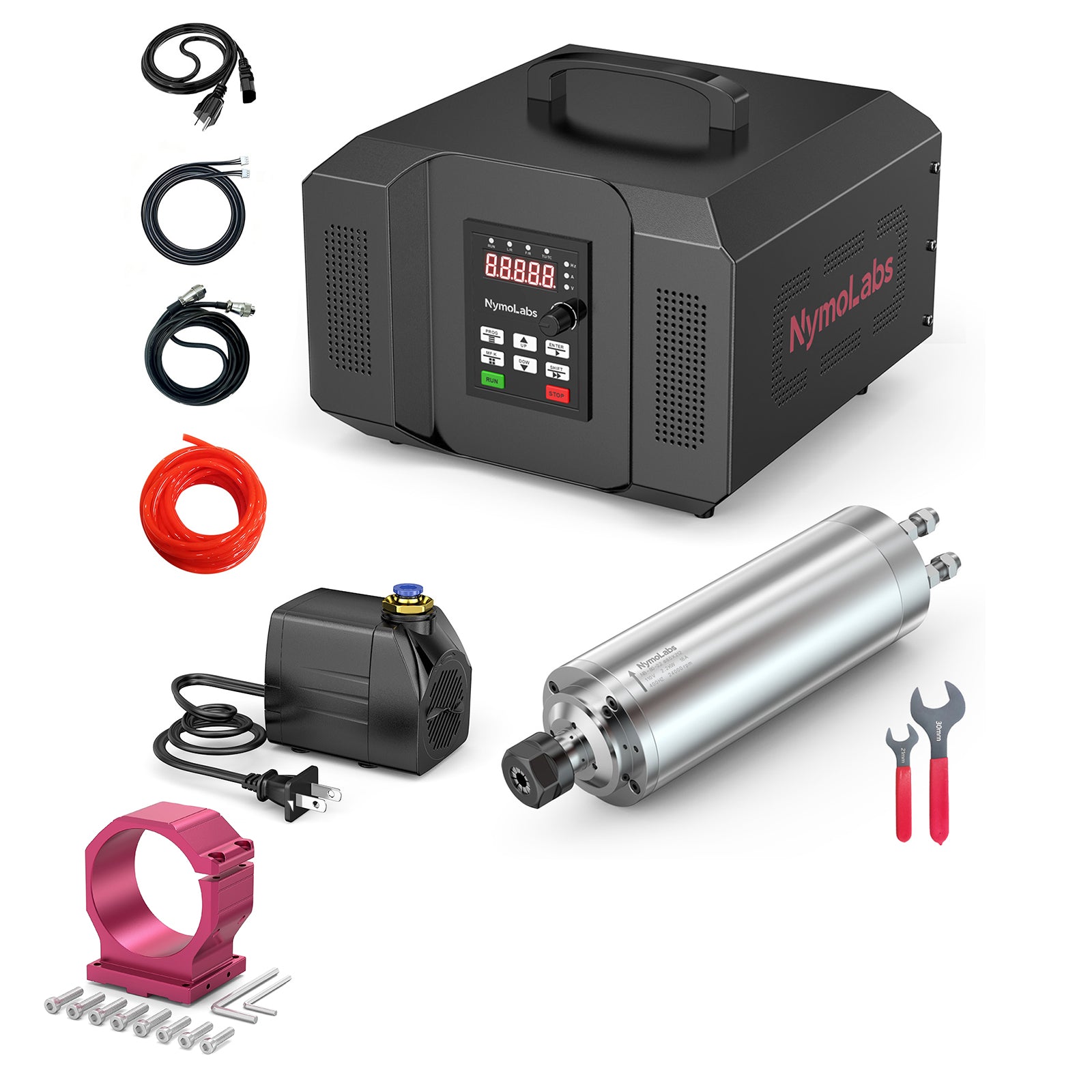 [Bundle Discount]2.2KW ER20 Water Cooled Spindle Kit+80mm Spindle Mount