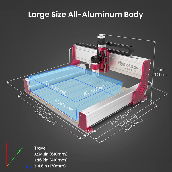 NBS-6040 CNC Router Machine for Wood Acrylic Aluminum Engraving