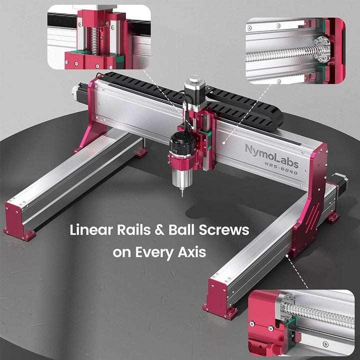 NymoLabs NBS-6040 CNC Router Machine – 610×410mm, 710W Spindle, Wood ...