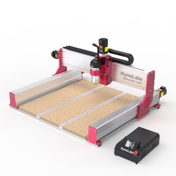[2026 NEW]NBS-6050 PRO CNC Router Machine, 710W Air-Cooled Spindle with RPM Display, NEMA24 Closed-Loop Motors, Linear Rails & Ball Screws on XYZ Axes, 600×500×117 mm Work Area, for Wood, Acrylic, Carbon Fiber & Aluminum