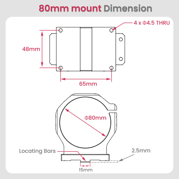80mm Diameter Aluminum CNC Spindle Holder