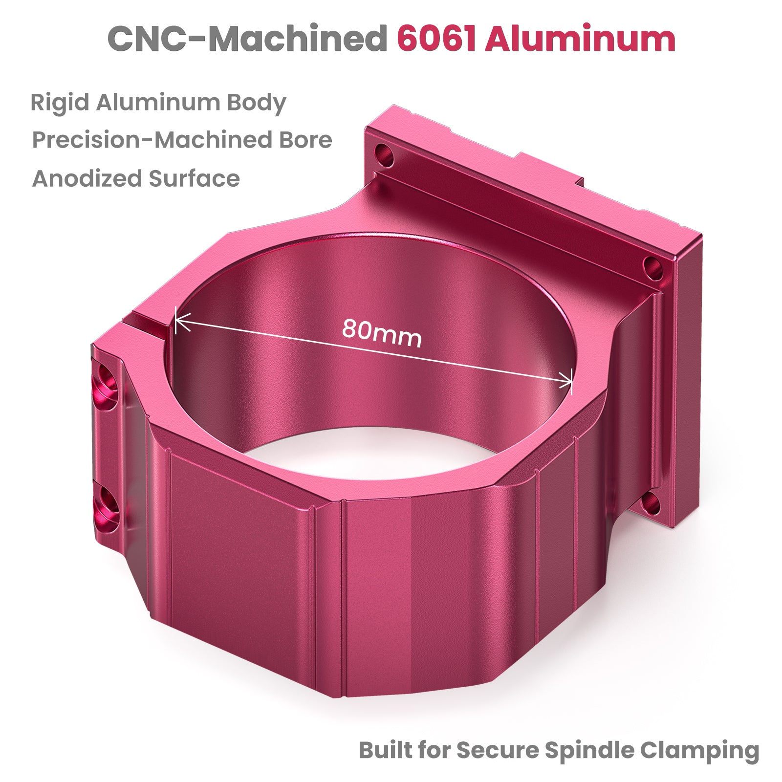 80mm Diameter Aluminum CNC Spindle Holder