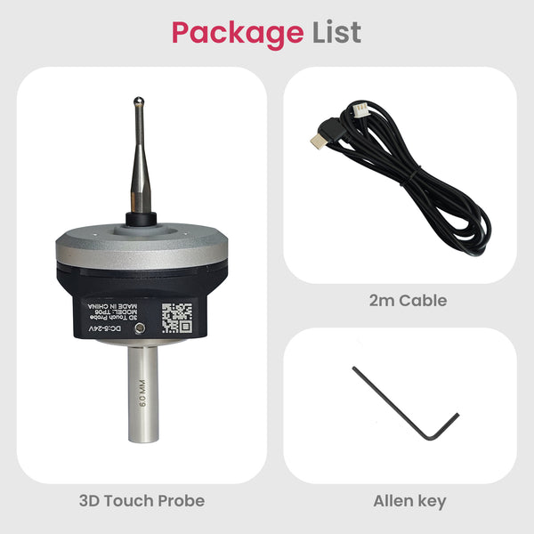 NB-3DTP-NO 3D Touch Probe (NPN-NO) for 3-Wire Interface, Compatible with GRBL & Mach3 Systems