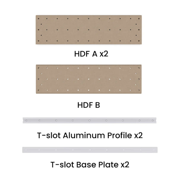 NBS-6050 Ultra/PRO Aluminum & MDF Hybrid CNC Spoilboard