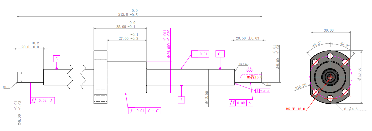 Custom Z-axis Ball Screw – Compatible with NBS-6040 and NBX-5040 CNC Machine